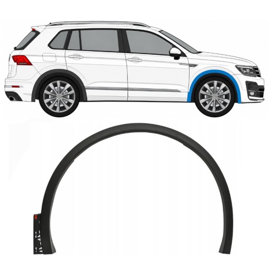 Prydnads Skyddslist skärm för Volkswagen Tiguan 2016-2020 R-Line / Höger 14861