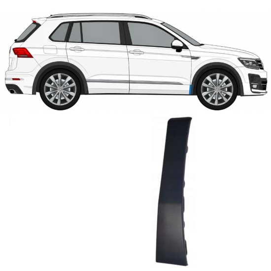 Prydnads Skyddslist skärm för Volkswagen Tiguan 2016-2020 R-Line / Höger 14863