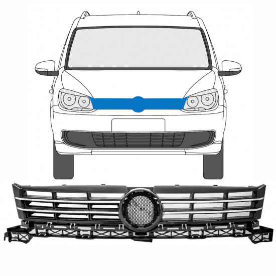 Grill för Volkswagen Touran 2010-2015 8417