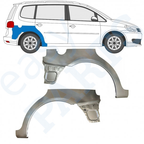 Sidovägg hjulhuskant för VW Touran 2010-2015 / Vänster+Höger / Set 10520