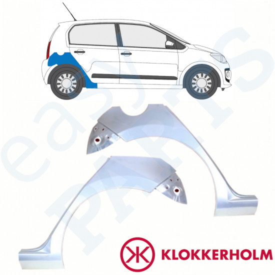 Sidovägg hjulhuskant för Volkswagen UP! 2011- / Vänster+Höger / Set 10459