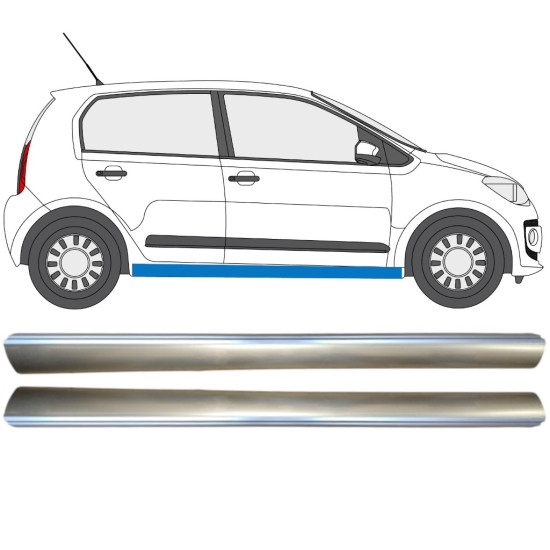 Nedre tröskelplåt reparationspanel för Volkswagen UP! 2011- / Vänster+Höger / Set 14820