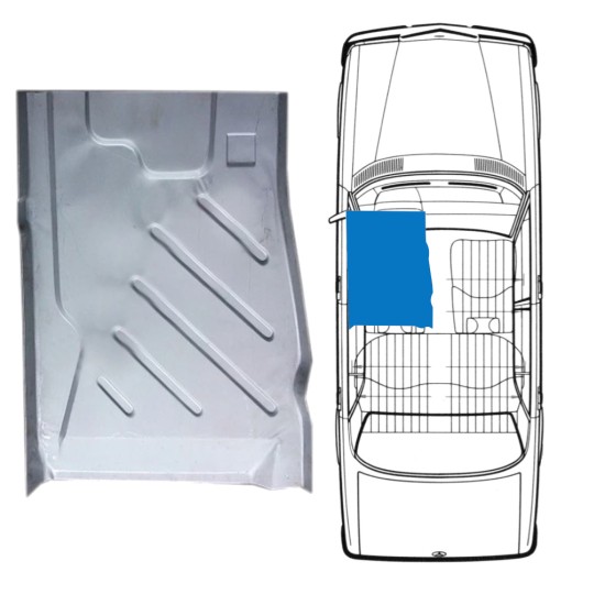 Fram golvreparationspanel för Mercedes W123 1975-1985 / Vänster 16047