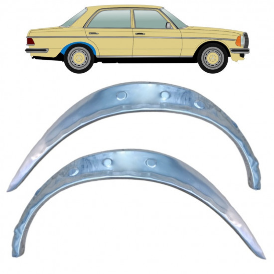 Hjulhus reparationsplåt för Mercedes W123 1975-1985 / Vänster+Höger / Set 9838