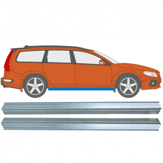 Tröskelplåt reparationspanel för Volvo Xc70 2007-2016 / Vänster = Höger (symmetrisk) / Set 11487