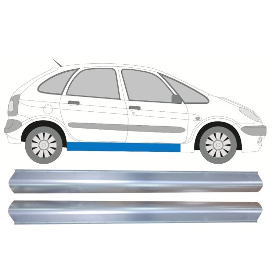 Nedre tröskelplåt reparationspanel för Citroen Xsara Picasso 1999-2012 / Vänster+Höger / Set 16890