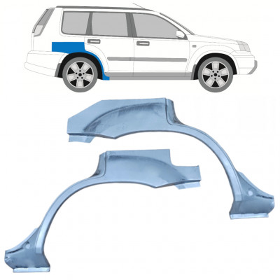 Sidovägg hjulhuskant för Nissan X-TRAIL 2001-2007 / Vänster+Höger / Set 10129