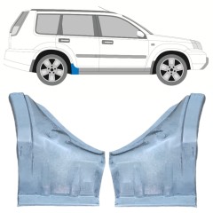 Tröskelplåt reparationspanel för Nissan X-Trail 2001-2007 / Vänster+Höger / Set 12445