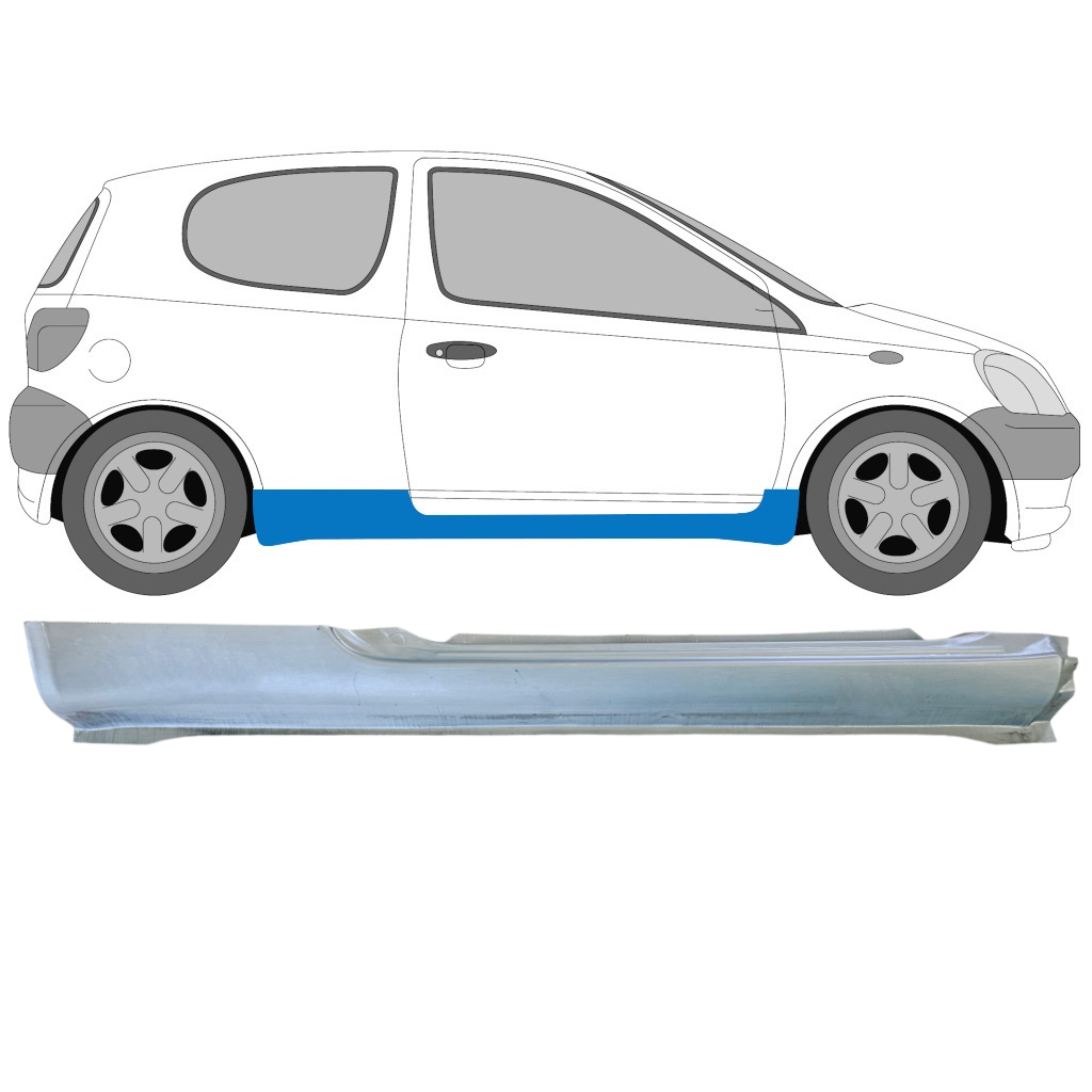 Tröskelplåt Reparationspanel För Toyota Yaris 1999-2006 / Höger 5463