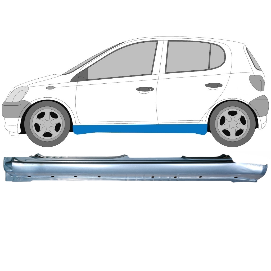 Tröskelplåt Reparationspanel För Toyota Yaris 1999-2006 / Vänster 5465