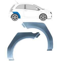 Sidovägg hjulhuskant för Toyota Yaris 2006-2011 / Vänster+Höger / Set 11446