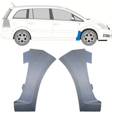 Reparationspanel till framskärm för Opel Zafira B 2005-2012 / Vänster+Höger / Set 16852