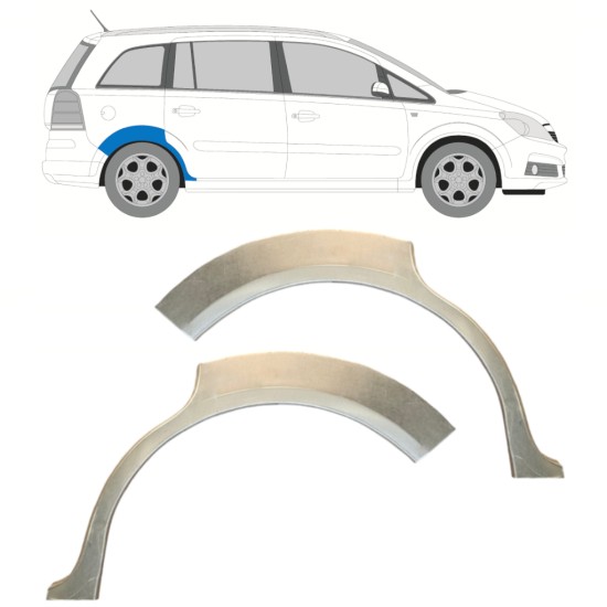 Sidovägg hjulhuskant för Opel Zafira B 2005-2012 / Vänster+Höger / Set 14758 Sidovägg hjulhuskant för Opel Zafira B 2005-2012 / Vänster+Höger / Set 14758
