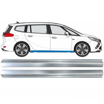 Nedre tröskelplåt reparationspanel för Opel Zafira C 2012-2019 / Vänster+Höger / Set 17041
