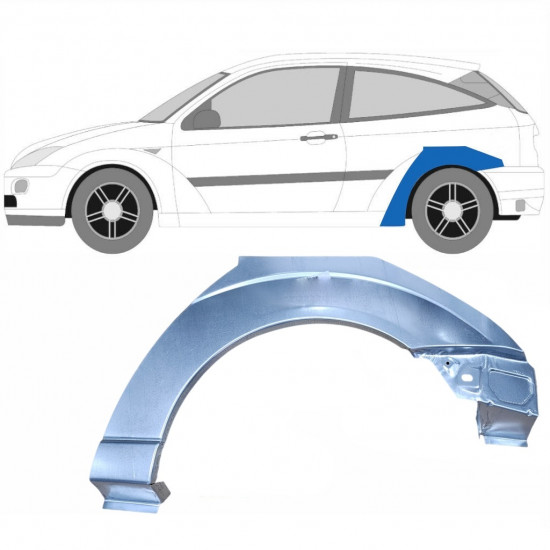 Sidovägg hjulhuskant för Ford Focus 1998-2007 / Vänster 6285