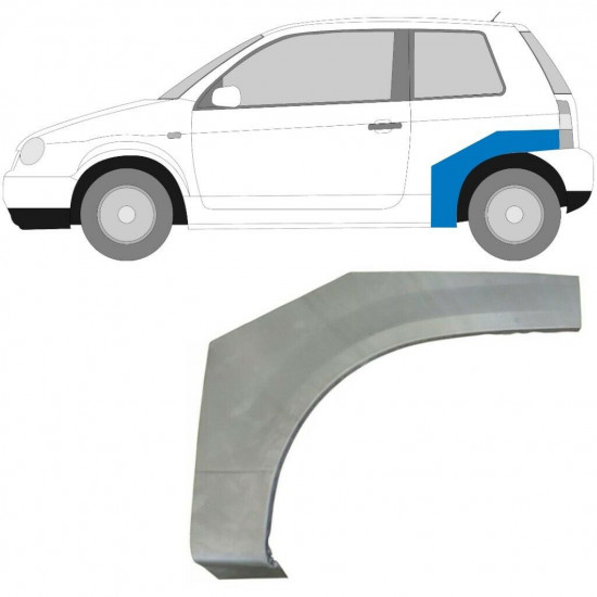 VW LUPO SEAT AROSA 1998-2005 REPARATION AV BAKSKÄRM / VÄNSTER