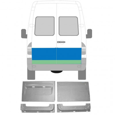 MERCEDES SPRINTER 1995-2006 REPARATIONSPANEL FÖR BAKDÖRREN SÄTT / UPPSÄTTNING AV 4